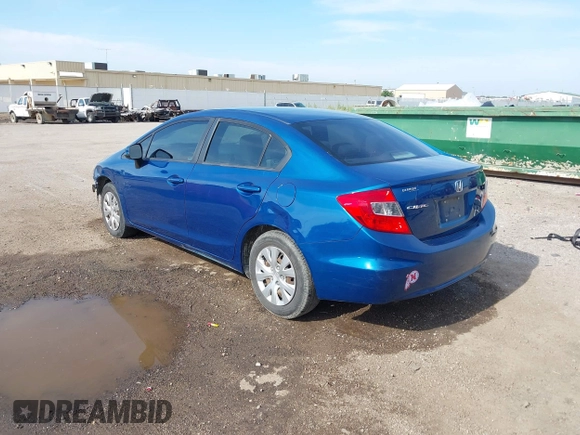2012 Honda Civic LX z VIN 19XFB2F56CE075915, wystawiony jako IAAI lot #39982834 z przebiegiem 168 853 mil mil oraz . Historia ofert i sprzedaży dostępna na DreamBid. Obrazek 3.