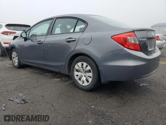 2012 Honda Civic LX z VIN 2HGFB2F50CH324974, wystawiony jako Copart lot #57442305 z przebiegiem 124 462 mil mil oraz Szkoda całkowita • Salvage title. Historia ofert i sprzedaży dostępna na DreamBid. Obrazek 2.