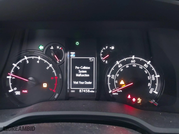 2020 Toyota 4Runner SR5 with VIN JTEBU5JR2L5779671, listed as a IAAI auction lot 41572359 with 87,458 mi miles. Bid and sale history available at carsss.com. Image 7.