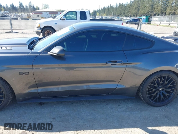 2018 Ford Mustang GT with VIN 1FA6P8CF4J5185412, listed as a IAAI auction lot 42077594 with 44,654 mi miles and . Bid and sale history available at DreamBid. Image 14.