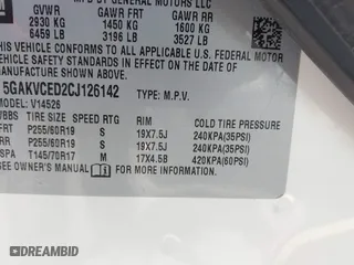 2012 Buick Enclave Leather with VIN 5GAKVCED2CJ126142, listed as a IAAI auction lot 41983841 with 226,264 mi miles. Bid and sale history available at carsss.com. Image 9.