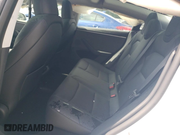 2025 Tesla Model 3 Long Range with VIN 5YJ3E1EA3SF889774, listed as a Copart auction lot 57493425 with 5,167 mi miles and Salvage title. Bid and sale history available at DreamBid. Image 10.