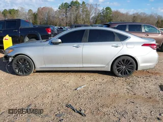 2015 Hyundai Genesis 5.0L with VIN KMHGN4JF2FU019625, listed as a IAAI auction lot 41809078 with 146,650 mi miles. Bid and sale history available at carsss.com. Image 13.