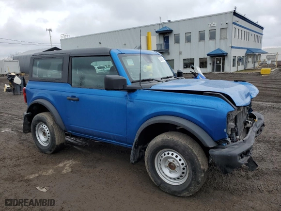 2021 Ford Bronco with VIN 1FMDE5AH5MLA75684, listed as a Copart auction lot 53048815 with 56,265 mi miles and Salvage Title. Bid and sale history available at carsss.com. Image 4.