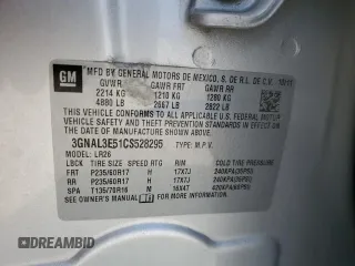 2012 Chevrolet Captiva Sport LT with VIN 3GNAL3E51CS528295, listed as a Copart auction lot 71013974 with 72,140 mi miles and Clean Title. Bid and sale history available at DreamBid. Image 15.