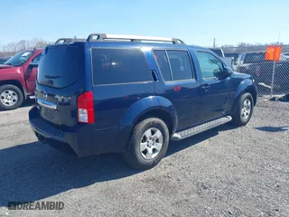 2008 Nissan Pathfinder S with VIN 5N1AR18U98C619550, listed as a IAAI auction lot 41727153 with 194,346 mi miles. Bid and sale history available at carsss.com. Image 4.