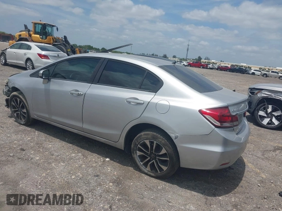 2015 Honda Civic Sedan EX with VIN 19XFB2F83FE116399, listed as a IAAI auction lot 42050811 with 156,682 mi miles. Bid and sale history available at carsss.com. Image 3.