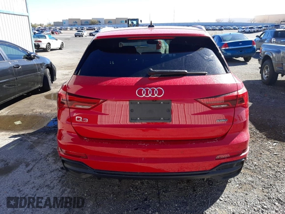 2020 Audi Q3 S line Prestige with VIN WA1FECF32L1123080, listed as a Copart auction lot 43293943 with 22,037 mi miles. Bid and sale history available at carsss.com. Image 6.