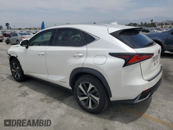 2018 Lexus NX 300h with VIN JTJBJRBZ1J2079901, listed as a Copart auction lot 58600355 with 53,233 mi miles and Salvage title. Bid and sale history available at DreamBid. Image 2.