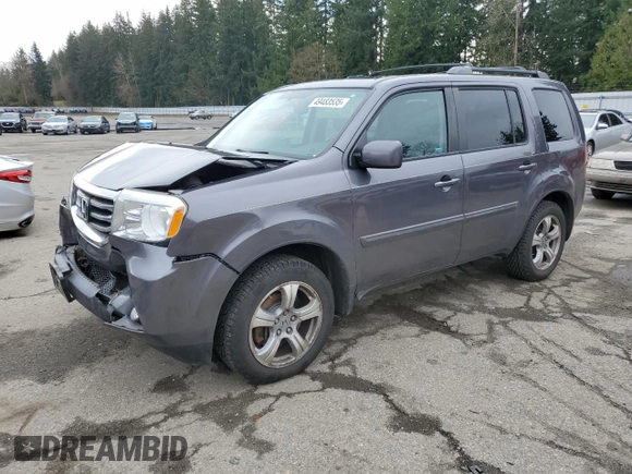 2014 Honda Pilot EX-L with VIN 5FNYF4H57EB041310, listed as a Copart auction lot 49483535 with 163,419 mi miles and Salvage Title. Bid and sale history available at carsss.com. Image 1.