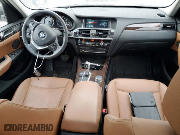 2017 BMW X3 xDrive35i with VIN 5UXWX7C59H0U40329, listed as a Copart auction lot 49296225 with 75,584 mi miles and Salvage Title. Bid and sale history available at DreamBid. Image 8.