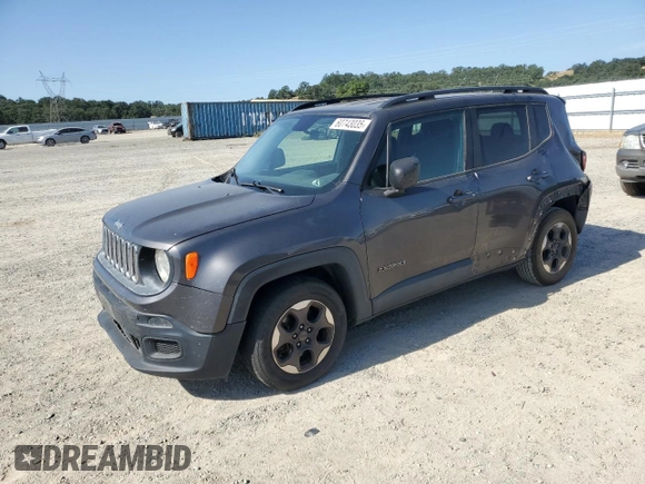 2017 Jeep Renegade Sport with VIN ZACCJAAB1HPF90179, listed as a Copart auction lot 60743035 with 98,776 mi miles and Salvage title. Bid and sale history available at DreamBid. Image 1.