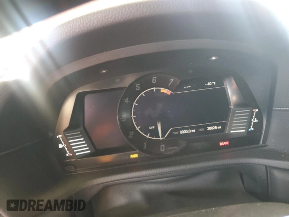 2023 Toyota Supra 3.0 with VIN WZ1DB0G05PW059555, listed as a Copart auction lot 58417825 with 20,026 mi miles and Salvage title. Bid and sale history available at DreamBid. Image 9.