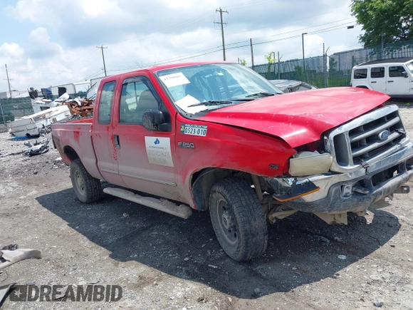 2000 Ford F-250 XL with VIN 1FTNX21L9YED56676, listed as a IAAI auction lot 42390087 with 186,715 mi miles and . Bid and sale history available at DreamBid. Image 1.
