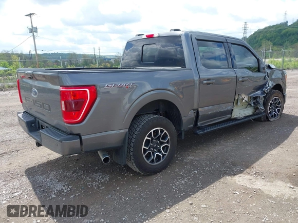 2021 Ford F-150 XL with VIN 1FTFW1E56MKE74015, listed as a IAAI auction lot 42172934 with 27,186 mi miles and . Bid and sale history available at DreamBid. Image 4.