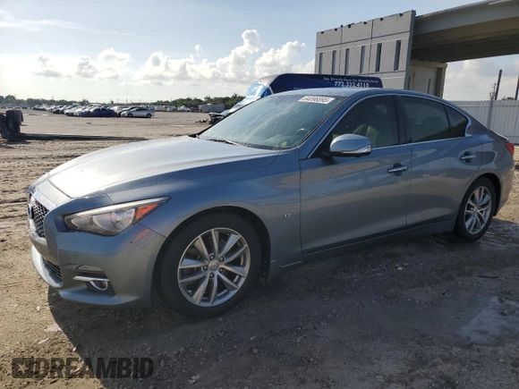 2014 Infiniti Q50 Premium with VIN JN1BV7AP3EM680901, listed as a Copart auction lot 64096895 with 105,495 mi miles and Clean title. Bid and sale history available at DreamBid. Image 1.