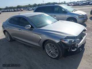 2020 Genesis G70 2.0T with VIN KMTG64LA2LU051300, listed as a IAAI auction lot 41255496 with 24,437 mi miles. Bid and sale history available at carsss.com. Image 1.