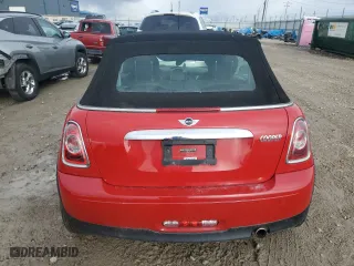 2012 MINI Cooper Convertible with VIN WMWZN3C56CT135341, listed as a Copart auction lot 48611575 with 0 mi miles and Salvage Title. Bid and sale history available at carsss.com. Image 6.