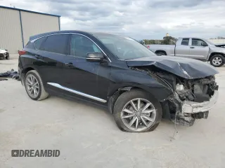 2020 Acura RDX w/Technology Pkg with VIN 5J8TC1H58LL003212, listed as a Copart auction lot 43261514 with 37,660 mi miles. Bid and sale history available at carsss.com. Image 4.
