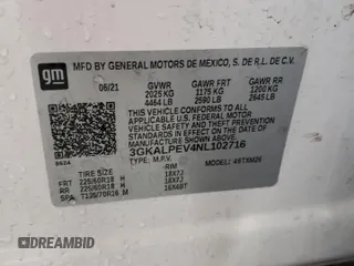 2022 GMC Terrain SLT with VIN 3GKALPEV4NL102716, listed as a Copart auction lot 50273075 with 66,440 mi miles and Salvage Title. Bid and sale history available at carsss.com. Image 16.