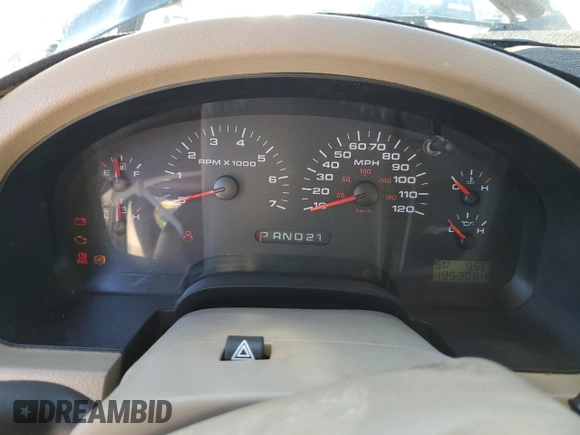 2005 Ford F-150 XLT with VIN 1FTRW12W65KD95732, listed as a Copart auction lot 48598155 with 195,368 mi miles and Salvage Title. Bid and sale history available at DreamBid. Image 9.