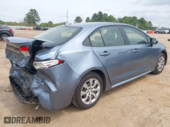 2021 Toyota Corolla LE with VIN JTDEPMAE8MJ162896, listed as a IAAI auction lot 41942669 with 99,131 mi miles. Bid and sale history available at carsss.com. Image 4.