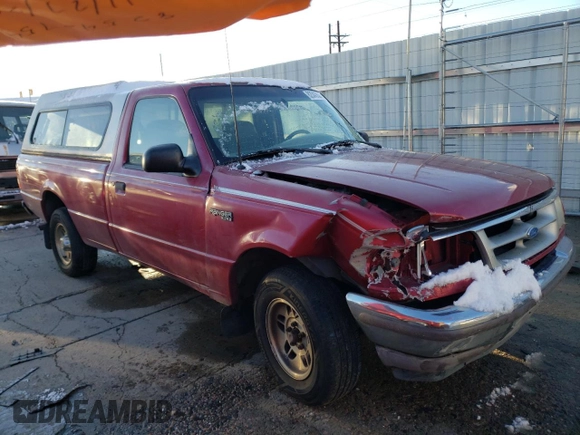 1995 Ford Ranger Splash with VIN 1FTCR10X7SPB00077, listed as a Copart auction lot 82343634 with 217,597 mi miles and Salvage Title. Bid and sale history available at carsss.com. Image 4.