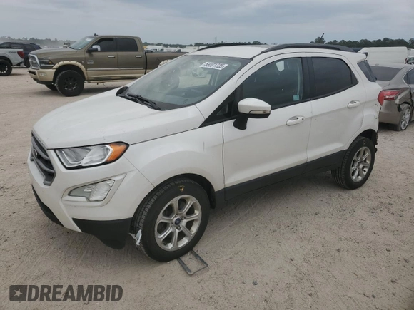 2020 Ford EcoSport SE with VIN MAJ6S3GL3LC313669, listed as a Copart auction lot 53001735 with 66,316 mi miles and Salvage Title. Bid and sale history available at carsss.com. Image 1.