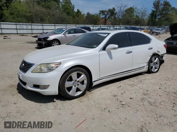 2010 Lexus LS 460 with VIN JTHBL5EF6A5099663, listed as a Copart auction lot 53441535 with Not provided miles and Salvage title. Bid and sale history available at DreamBid. Image 1.
