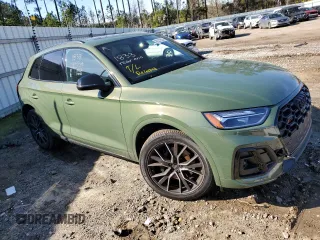 2022 Audi SQ5 Premium Plus with VIN WA1B4AFY4N2024744, listed as a Copart auction lot 80231883 with 32,210 mi miles and . Bid and sale history available at DreamBid. Image 4.