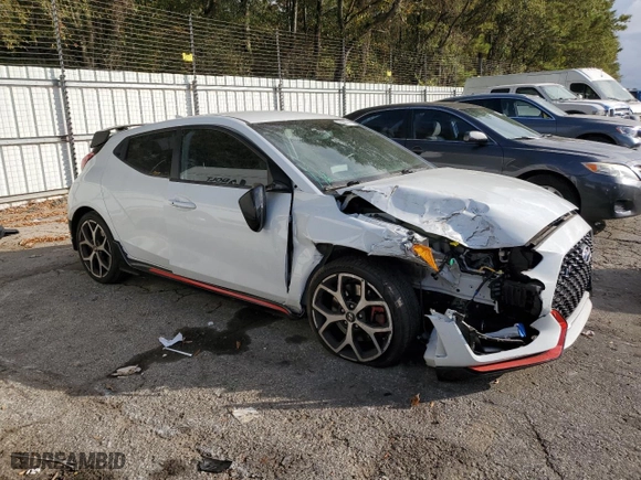 2019 Hyundai Veloster N with VIN KMHT36AH4KU001624, listed as a Copart auction lot 79300764 with 23,232 mi miles and Salvage Title. Bid and sale history available at carsss.com. Image 4.