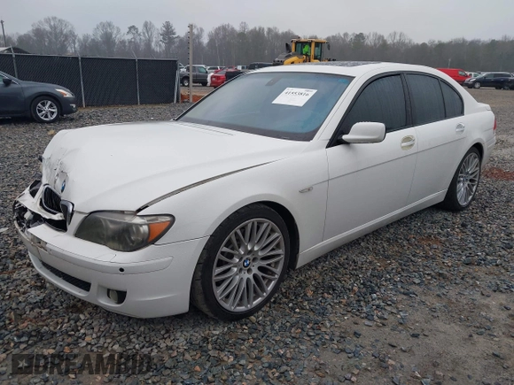 2008 BMW 7 Series 750i with VIN WBAHL83588DT12097, listed as a IAAI auction lot 41553816 with 110,672 mi miles and . Bid and sale history available at DreamBid. Image 2.