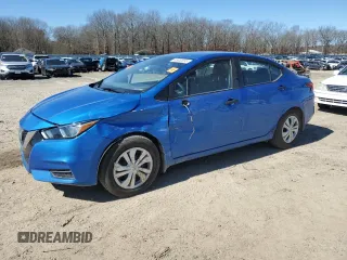 2021 Nissan Versa S with VIN 3N1CN8DV0ML907362, listed as a Copart auction lot 46853095 with 51,868 mi miles and Salvage Title. Bid and sale history available at carsss.com. Image 1.