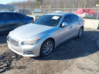 2014 Infiniti Q50 Premium with VIN JN1BV7AR9EM686042, listed as a IAAI auction lot 41737846 with 107,729 mi miles. Bid and sale history available at carsss.com. Image 17.