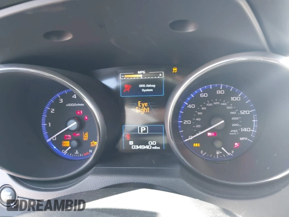 2019 Subaru Legacy with VIN 4S3BNAB60K3002124, listed as a IAAI auction lot 41756463 with 34,940 mi miles. Bid and sale history available at carsss.com. Image 7.