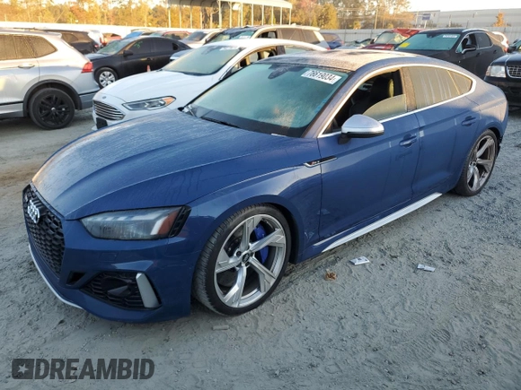 2021 Audi RS 5 Sportback z VIN WUAAWCF51MA901341, wystawiony jako Copart lot #76619034 z przebiegiem Nie podano mil oraz Szkoda całkowita • Salvage title. Historia ofert i sprzedaży dostępna na DreamBid. Obrazek 1.