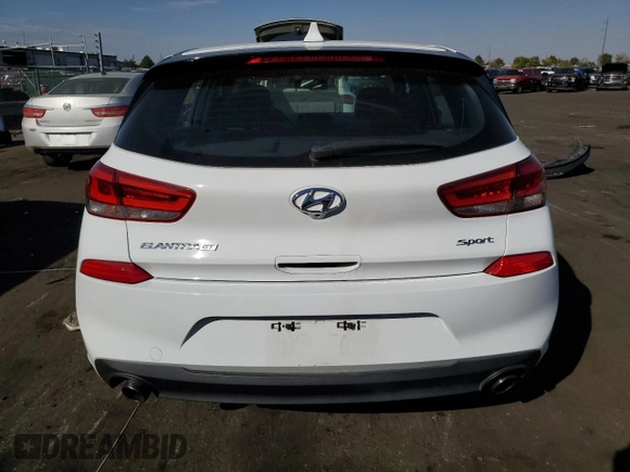 2018 Hyundai Elantra GT Sport with VIN KMHH55LC4JU073160, listed as a Copart auction lot 74827894 with 28,226 mi miles and Clean Title. Bid and sale history available at carsss.com. Image 6.