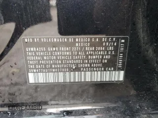 2015 Volkswagen GTI SE with VIN 3VW4T7AU1FM027908, listed as a Copart auction lot 81329894 with 61,315 mi miles and Salvage Title. Bid and sale history available at DreamBid. Image 12.