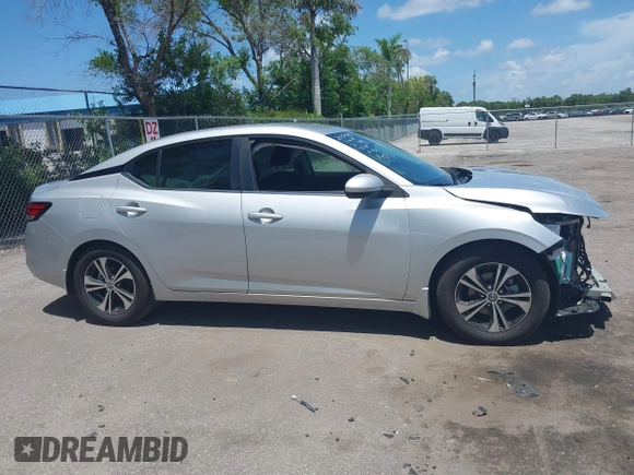 2021 Nissan Sentra SV with VIN 3N1AB8CV9MY261758, listed as a IAAI auction lot 39798014 with 43,035 mi miles and . Bid and sale history available at DreamBid. Image 14.