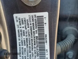 2020 Honda Civic Sedan EX-L with VIN 19XFC1F75LE221259, listed as a Copart auction lot 44887075 with 143,112 mi miles and Salvage Title. Bid and sale history available at carsss.com. Image 14.