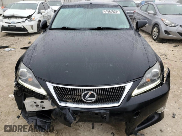 2012 Lexus IS 350 C with VIN JTHFE2C25C2507391, listed as a Copart auction lot 44060525 with 133,392 mi miles and Salvage title. Bid and sale history available at DreamBid. Image 5.