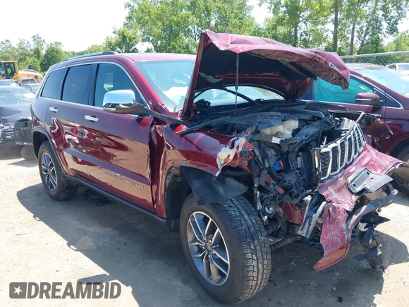 2020 Jeep Grand Cherokee Limited with VIN 1C4RJFBG5LC299828, listed as a IAAI auction lot 42637614 with 79,396 mi miles and . Bid and sale history available at DreamBid. Image 1.