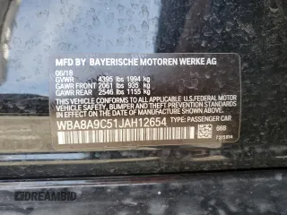 2018 BMW 3 Series 320i with VIN WBA8A9C51JAH12654, listed as a Copart auction lot 45710645 with 108,681 mi miles and Salvage Title. Bid and sale history available at carsss.com. Image 14.