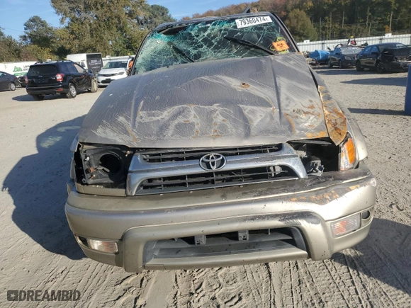 2002 Toyota 4Runner Limited with VIN JT3GN87R620250790, listed as a Copart auction lot 79360474 with 0 mi miles and Salvage Title. Bid and sale history available at carsss.com. Image 5.