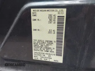 2013 Nissan LEAF SL with VIN 1N4AZ0CP5DC404439, listed as a IAAI auction lot 42098825 with 73,254 mi miles and . Bid and sale history available at DreamBid. Image 9.