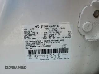 2020 Ford Explorer ST with VIN 1FM5K8GC4LGD17057, listed as a Copart auction lot 46979045 with 37,832 mi miles and Salvage Title. Bid and sale history available at DreamBid. Image 13.
