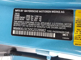 2016 MINI Hardtop 4 Door S with VIN WMWXU3C50G2D28982, listed as a Copart auction lot 63376925 with 97,519 mi miles and Salvage title. Bid and sale history available at DreamBid. Image 12.
