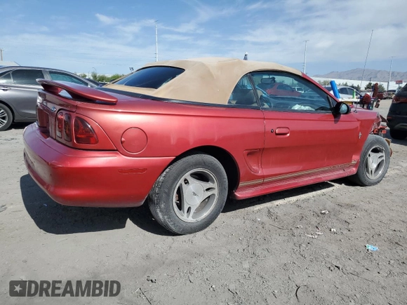 1998 Ford Mustang z VIN 1FAFP4440WF258072, wystawiony jako Copart lot #58944615 z przebiegiem 125 984 mil mil oraz Szkoda całkowita • Salvage title. Historia ofert i sprzedaży dostępna na DreamBid. Obrazek 3.