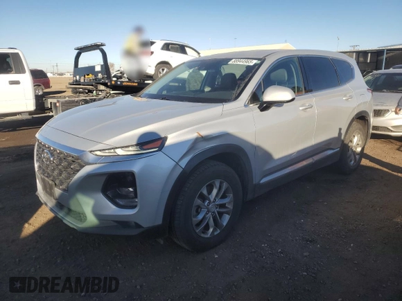 2019 Hyundai Santa Fe SEL with VIN 5NMS3CAD0KH053609, listed as a Copart auction lot 88944965 with 63,013 mi miles and Salvage Title. Bid and sale history available at carsss.com. Image 1.