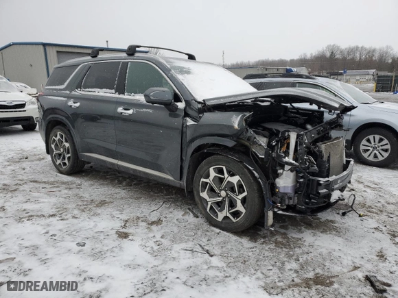 2022 Hyundai Palisade Calligraphy with VIN KM8R7DHE7NU411143, listed as a Copart auction lot 45398855 with 60,546 mi miles and Salvage Title. Bid and sale history available at carsss.com. Image 4.